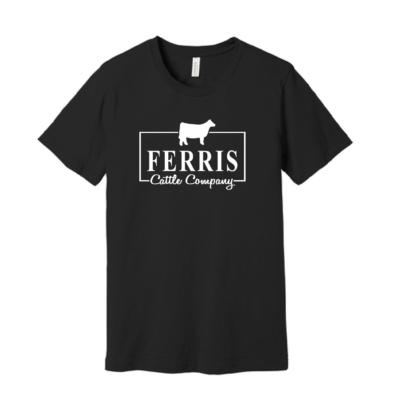 Ferris Cattle Company Official Merch Store - Ringspun Short Sleeve Shirt - Black