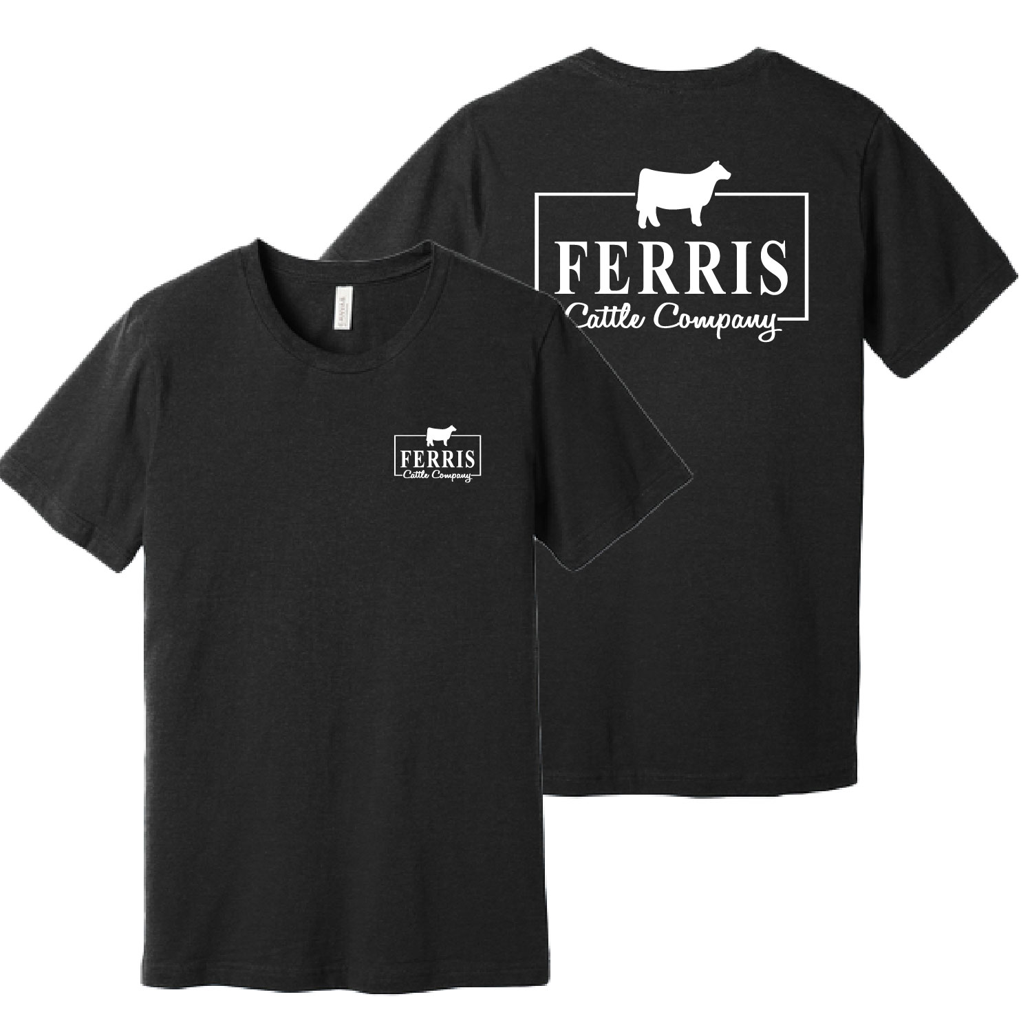 Ferris Cattle Company Official Merch Store - Ringspun Short Sleeve Shirt - Black - Image 2