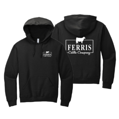 Ferris Cattle Company Official Merch Store - Cotton Hooded Sweatshirt - Black