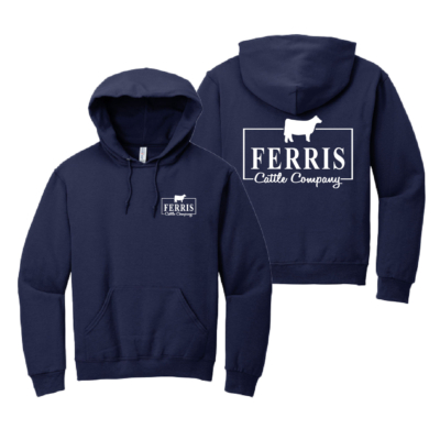 Ferris Cattle Company Official Merch Store – Cotton Hooded Sweatshirt – Navy product image