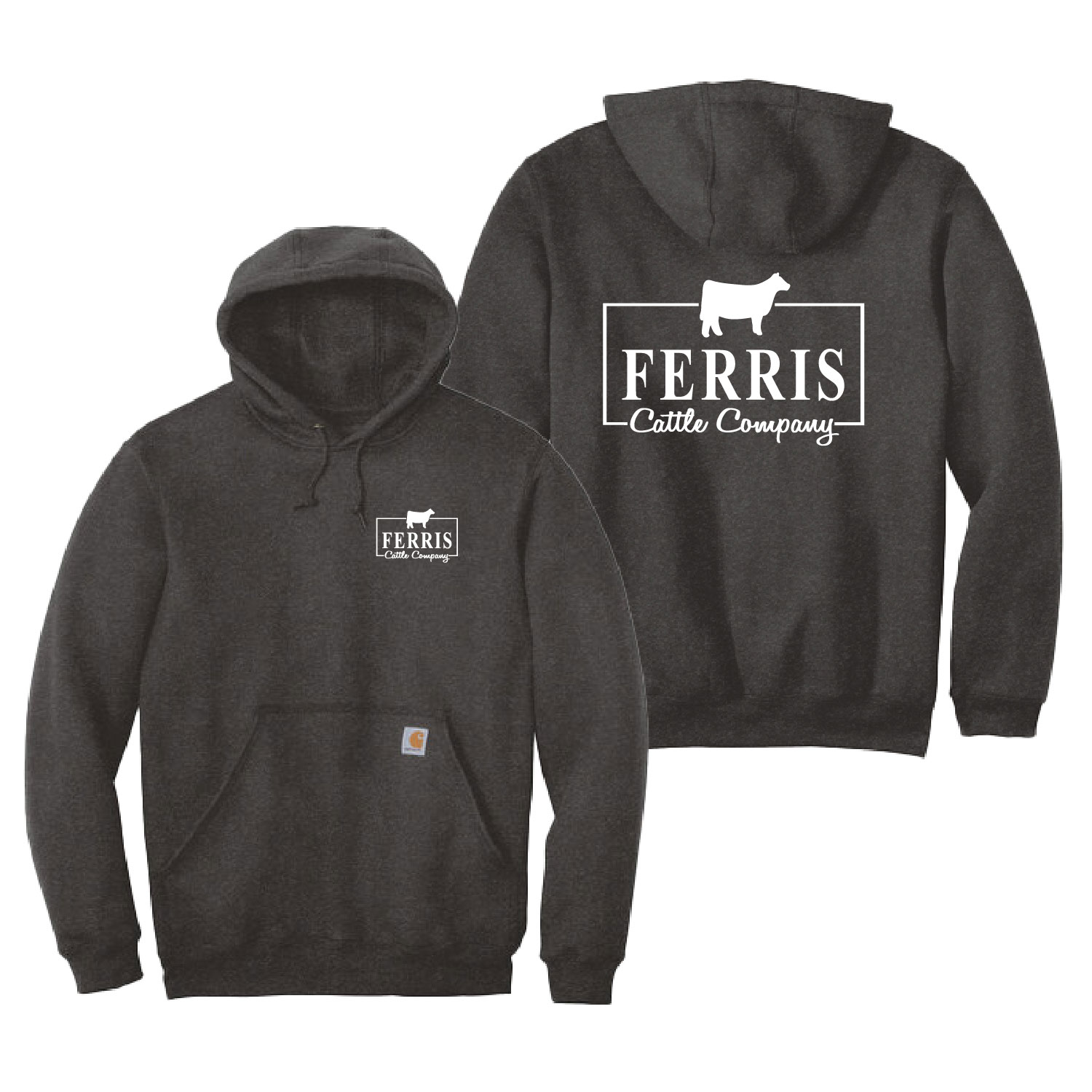 Ferris Cattle Company Official Merch Store – Carhartt Hooded Sweatshirt – Carbon Heather product image