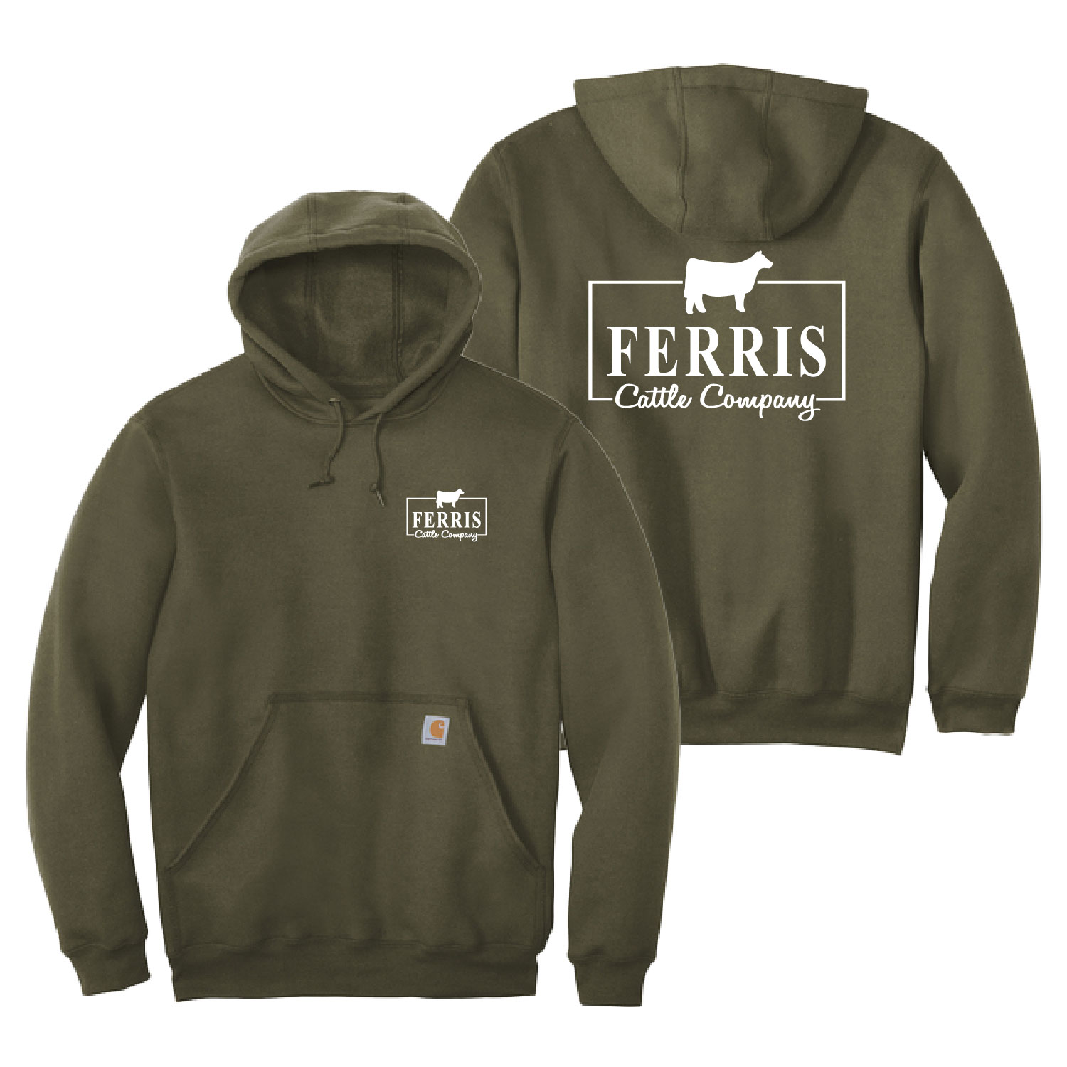 Ferris Cattle Company Official Merch Store – Carhartt Hooded Sweatshirt – Moss product image