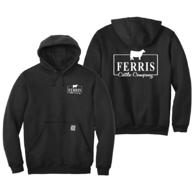 Ferris Cattle Company Official Merch Store – Carhartt Hooded Sweatshirt – Black product image