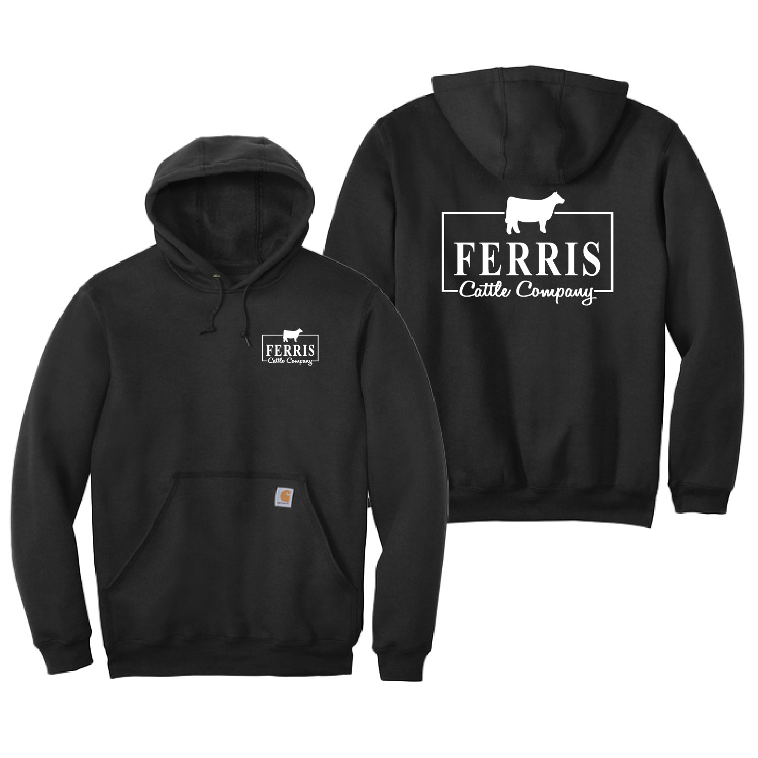 Ferris Cattle Company Official Merch Store – Carhartt Hooded Sweatshirt – Black product image