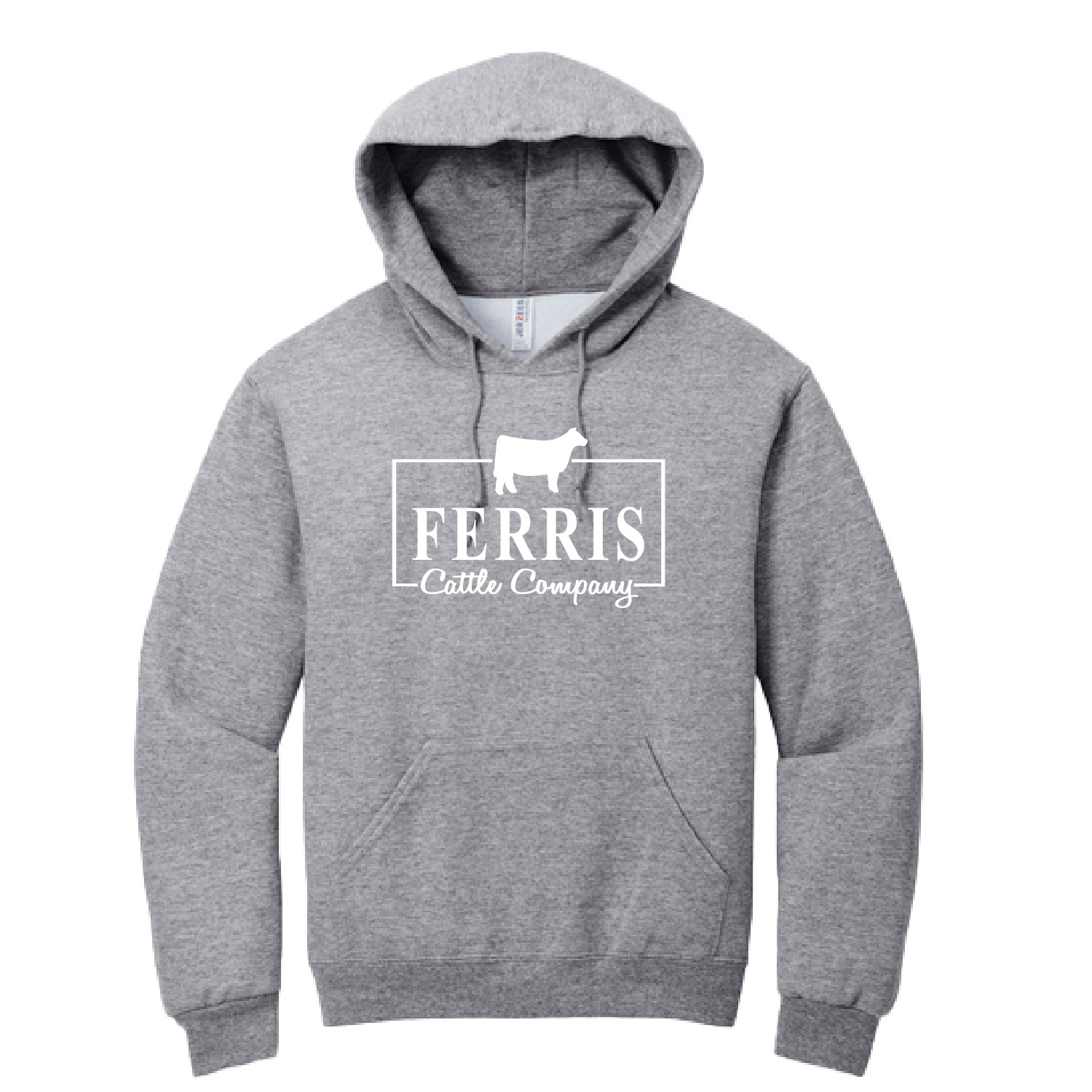 Ferris Cattle Company Official Merch Store - Cotton Hooded Sweatshirt - Athletic Heather