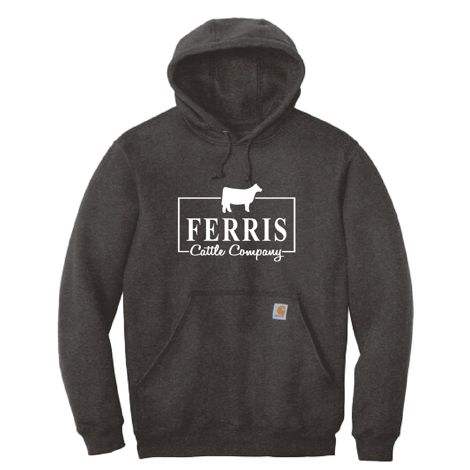 Ferris Cattle Company Official Merch Store - Carhartt Hooded Sweatshirt - Carbon Heather - Image 2