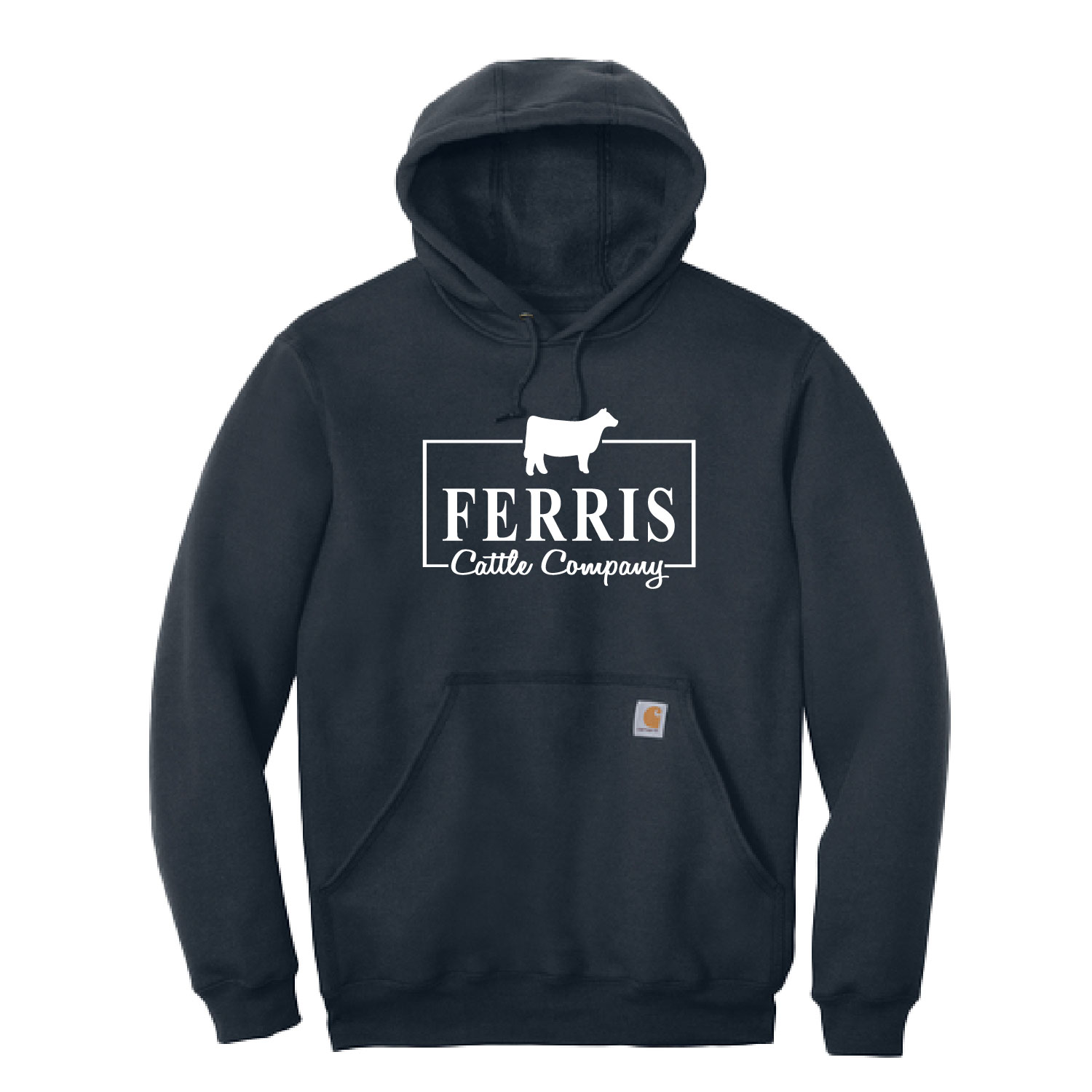Ferris Cattle Company Official Merch Store - Carhartt Hooded Sweatshirt - New Navy - Image 2