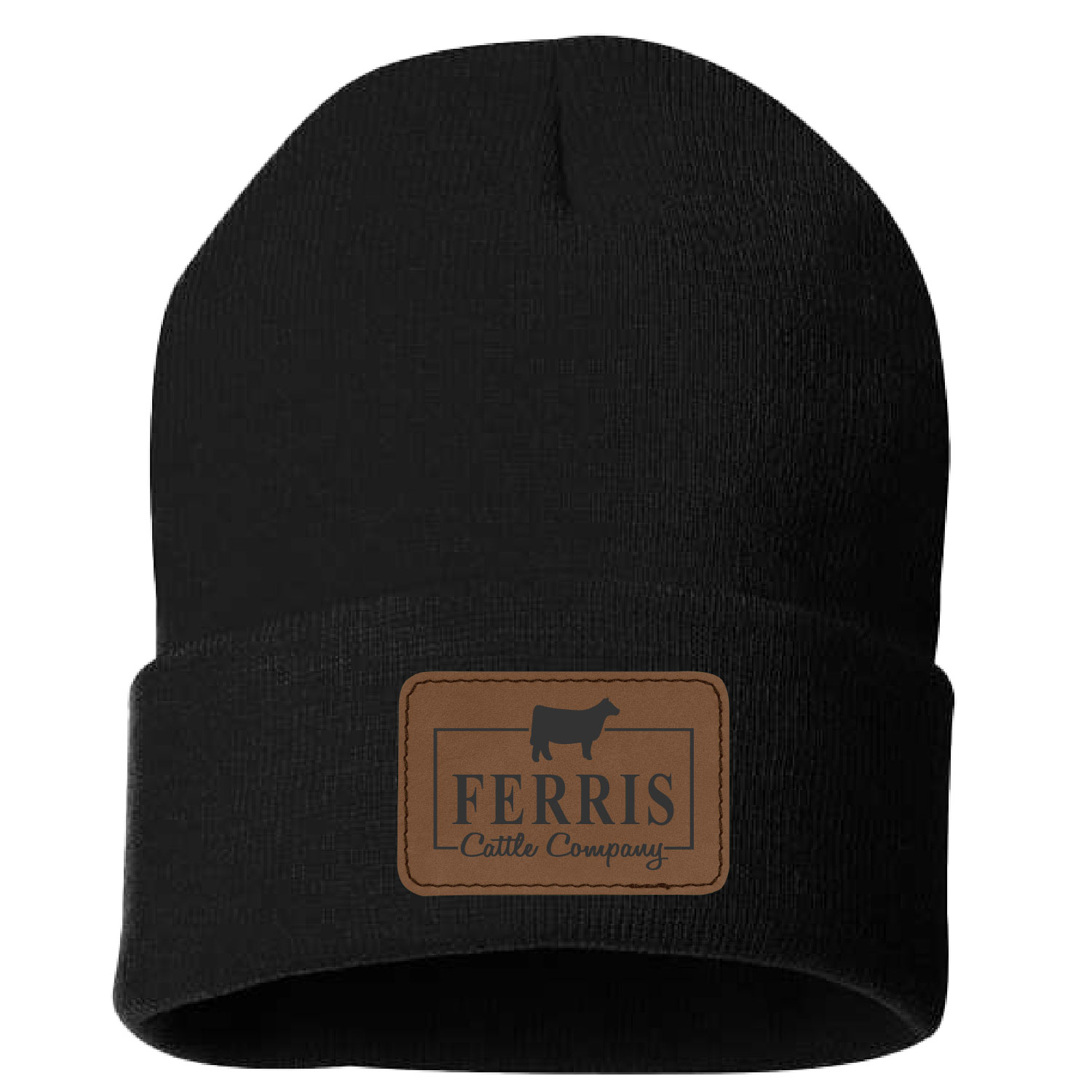 Ferris Cattle Company Official Merch Store - Cuffed Beanie - Black - Image 3