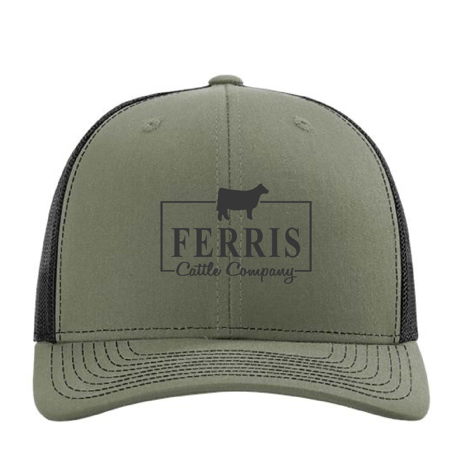 Ferris Cattle Company Official Merch Store – Richardson Snapback Trucker Cap – Loden/Black product image
