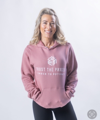 E2M – All NEW! Cotton Hooded Sweatshirt- Mauve product image