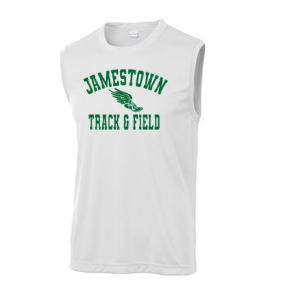 Jamestown Track – Sleeveless Tee POLY – White product image