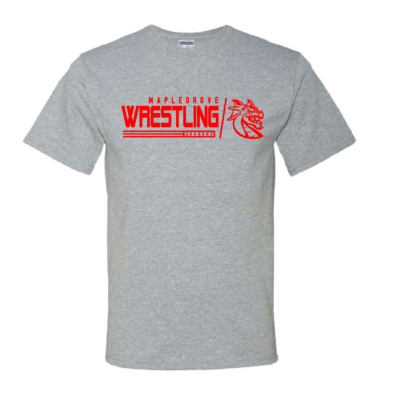 Maple Grove Wrestling – Cotton Short Sleeve Shirt – Athletic Heather product image