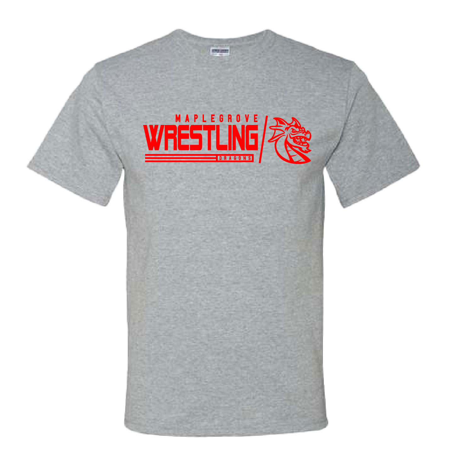 Maple Grove Wrestling – Cotton Short Sleeve Shirt – Athletic Heather product image