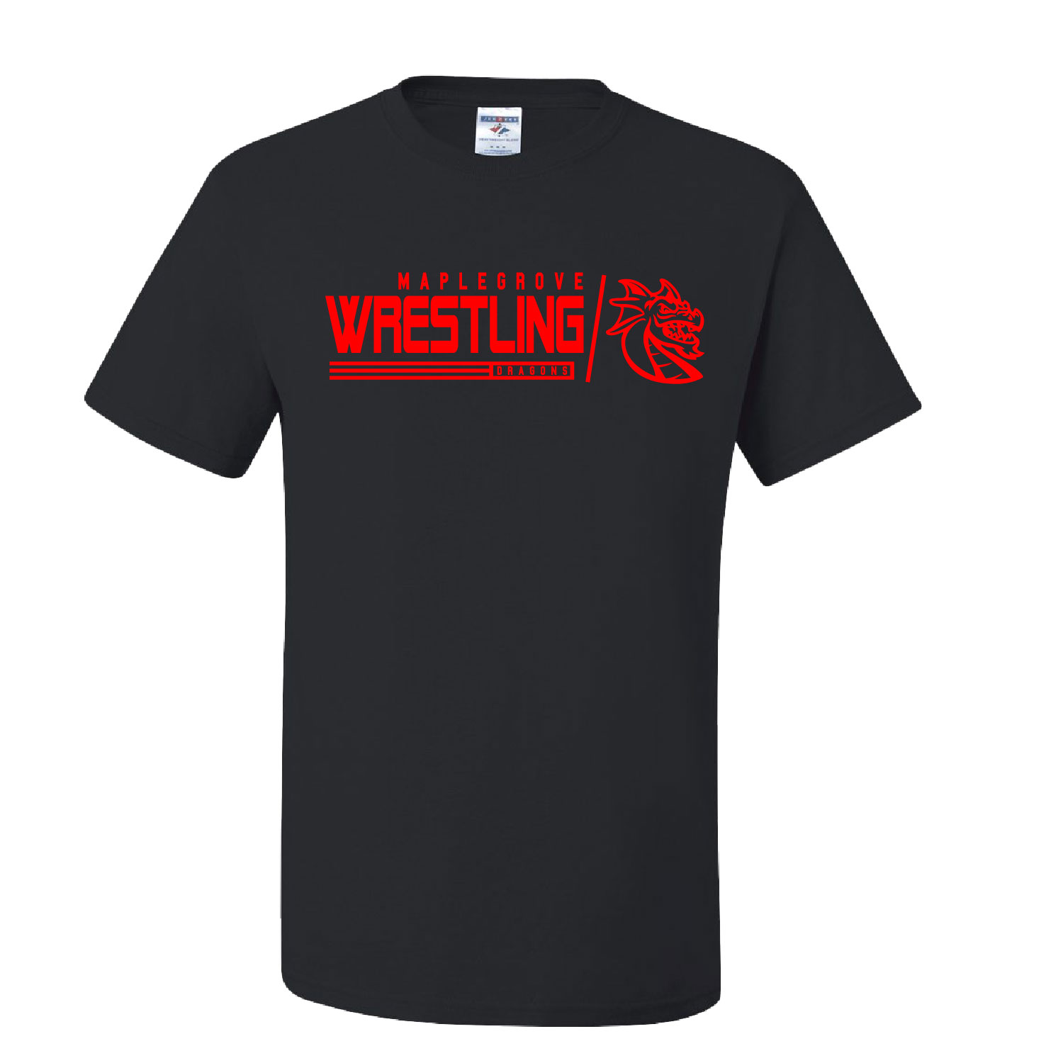 Maple Grove Wrestling – Cotton Short Sleeve Shirt – Black product image