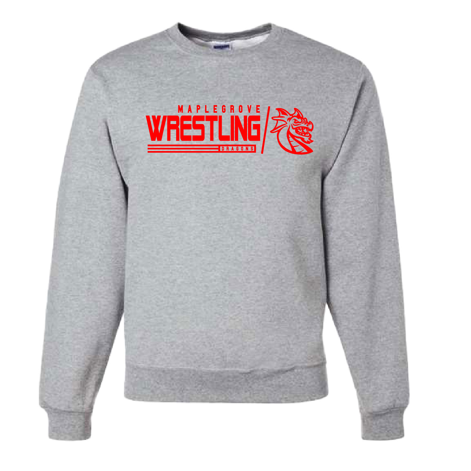 Maple Grove Wrestling – Cotton Crewneck Pullover – Athletic Heather product image