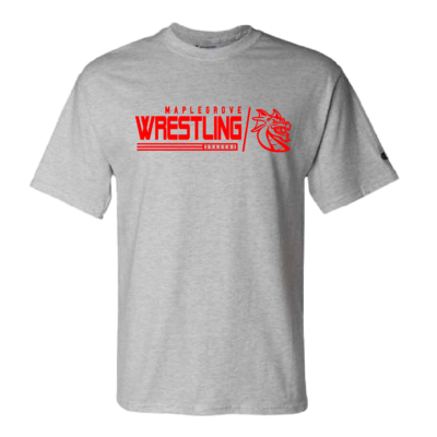Maple Grove Wrestling – Champion Jersey Tee Cotton – Light Steel product image
