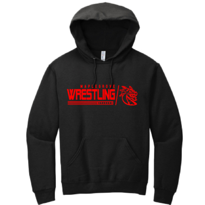 Maple Grove Wrestling – Cotton Hooded Sweatshirt – Black product image