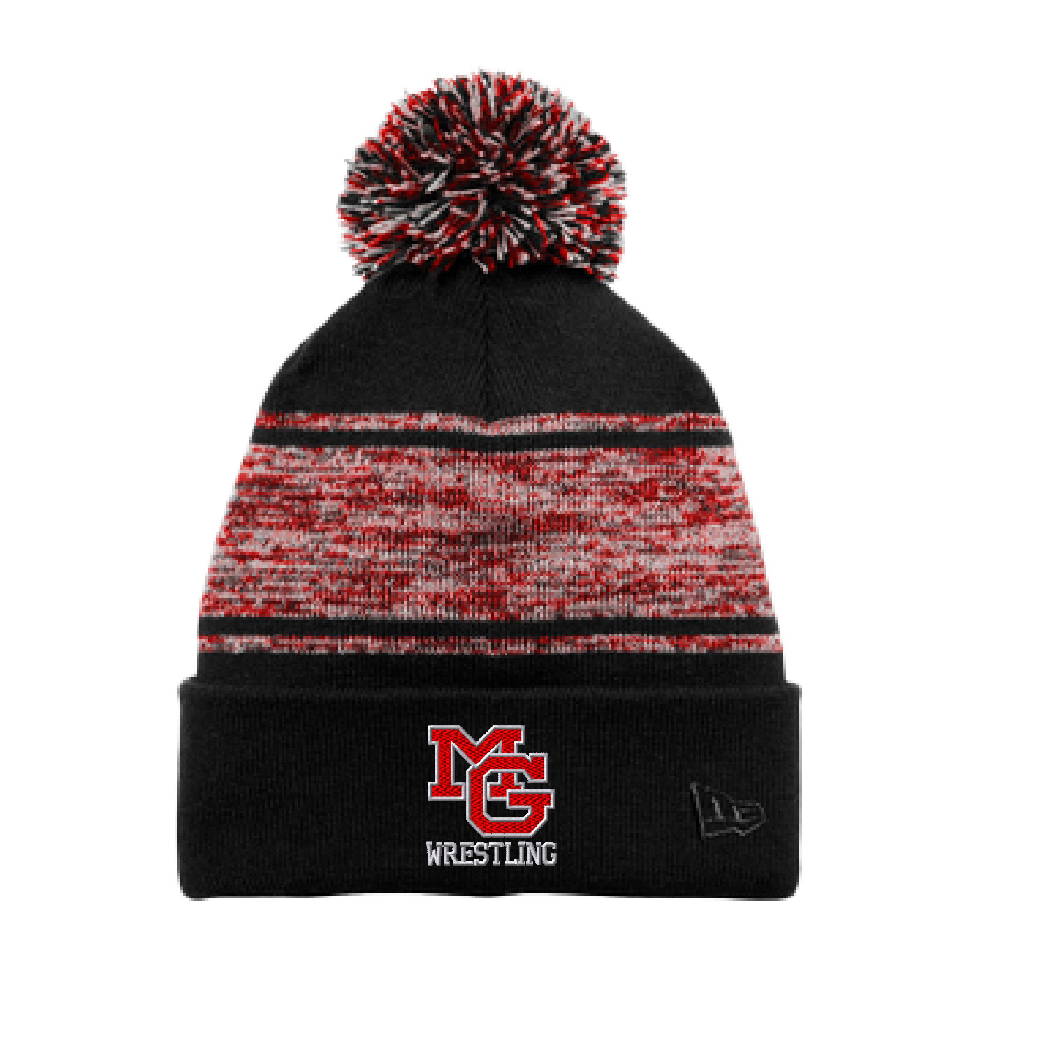 Maple Grove Wrestling – Knit Chilled Pom Beanie EMBROIDERED product image