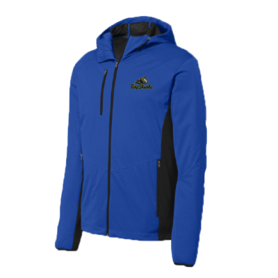 Jamestown Tarp Skunks -Active Soft Shell Jacket with Hood – Royal EMBROIDERED product image