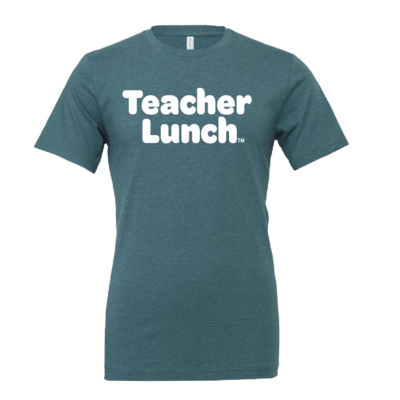 Teacher Lunch TM Official Merch Store: Ringspun Short Sleeve Shirt – Heather Deep Teal product image