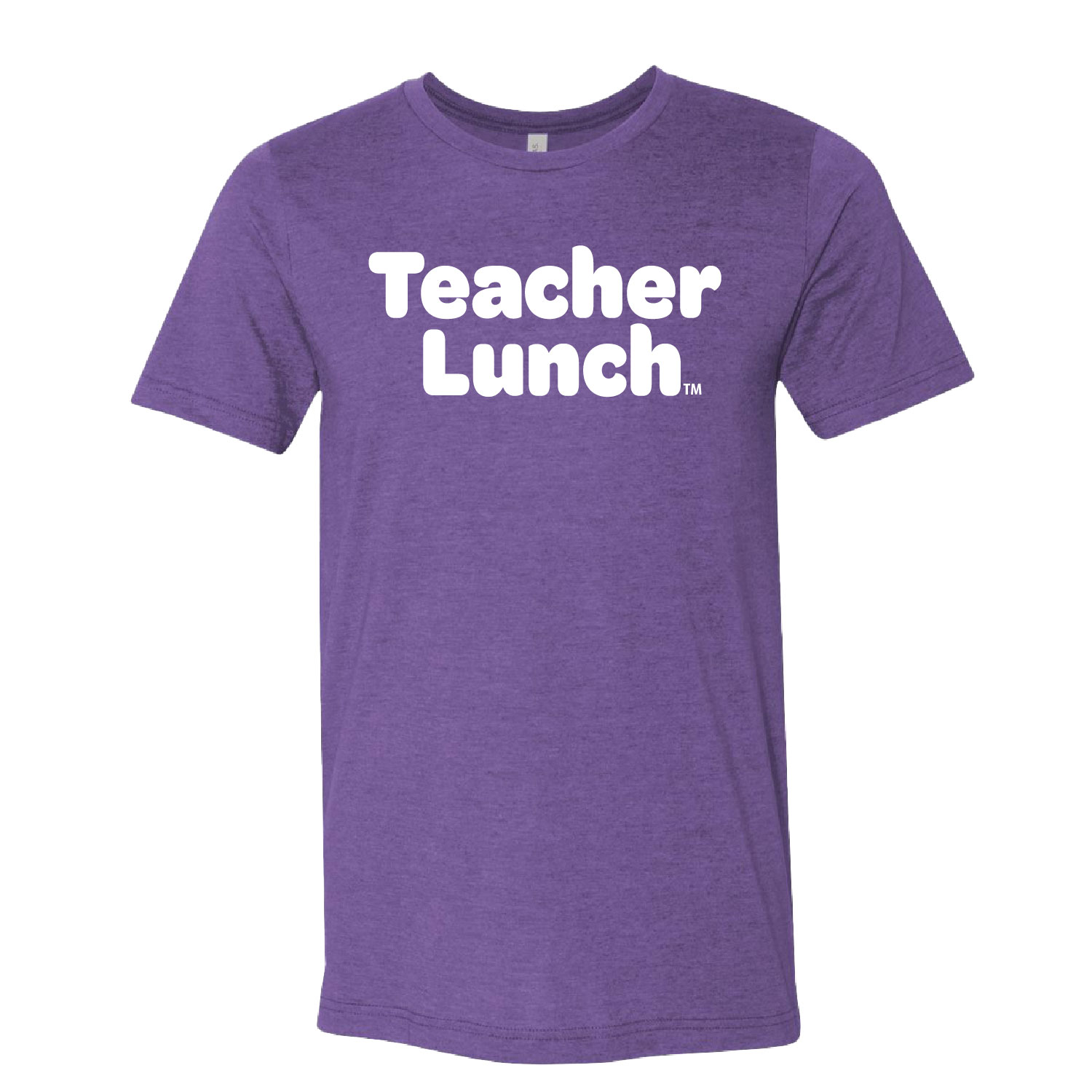 Teacher Lunch TM Official Merch Store: Ringspun Short Sleeve Shirt - Heather Team Purple