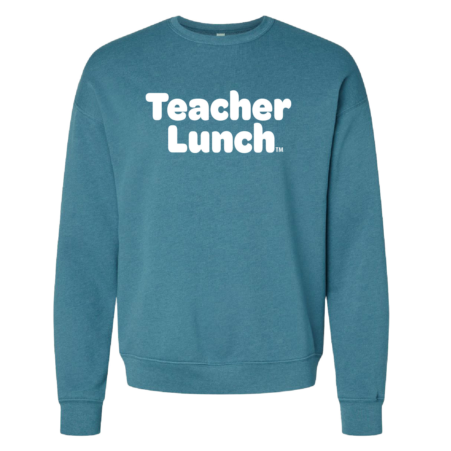 Teacher Lunch TM Official Merch Store: Sponge Fleece Crewneck – Heather Deep Teal product image