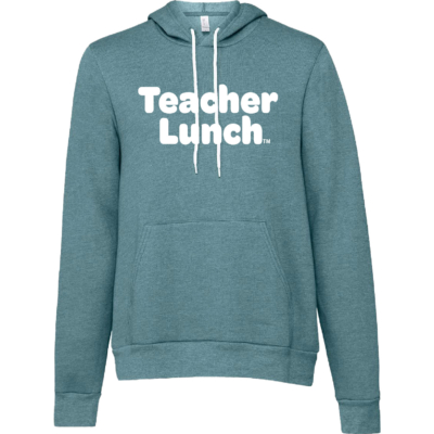 Teacher Lunch TM Official Merch Store: Sponge Fleece Pullover Hoodie – Heather Deep Teal product image