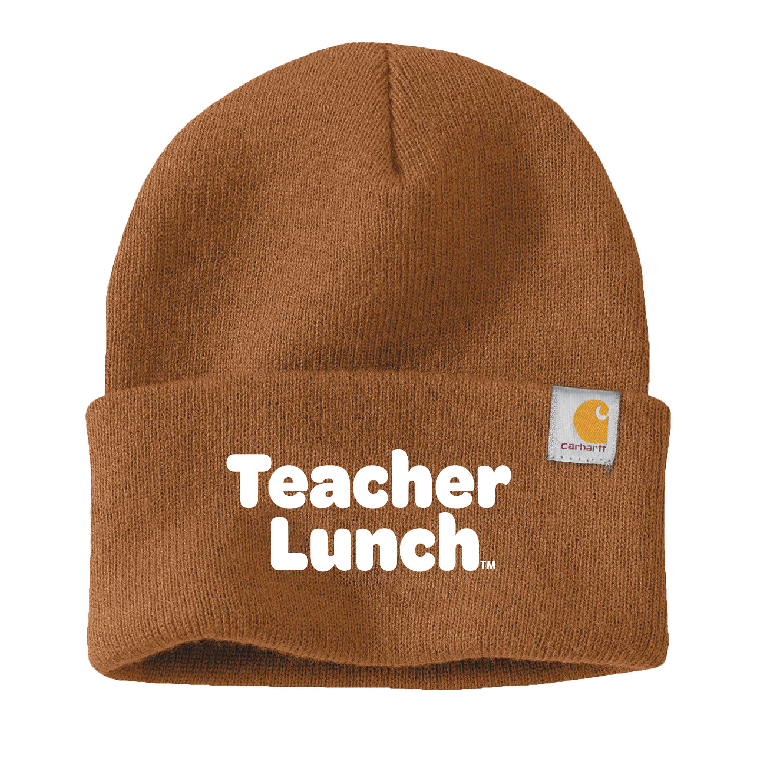 Teacher Lunch TM Official Merch Store: Carharrt Beanie - EMBROIDERED - Carharrt Brown
