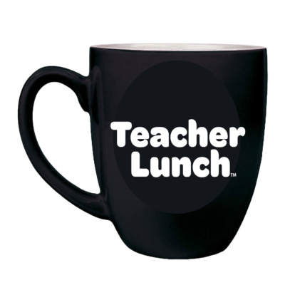 Teacher Lunch TM Official Merch Store: 16 oz. Black Ceramic Bistro – ENGRAVED- Black product image