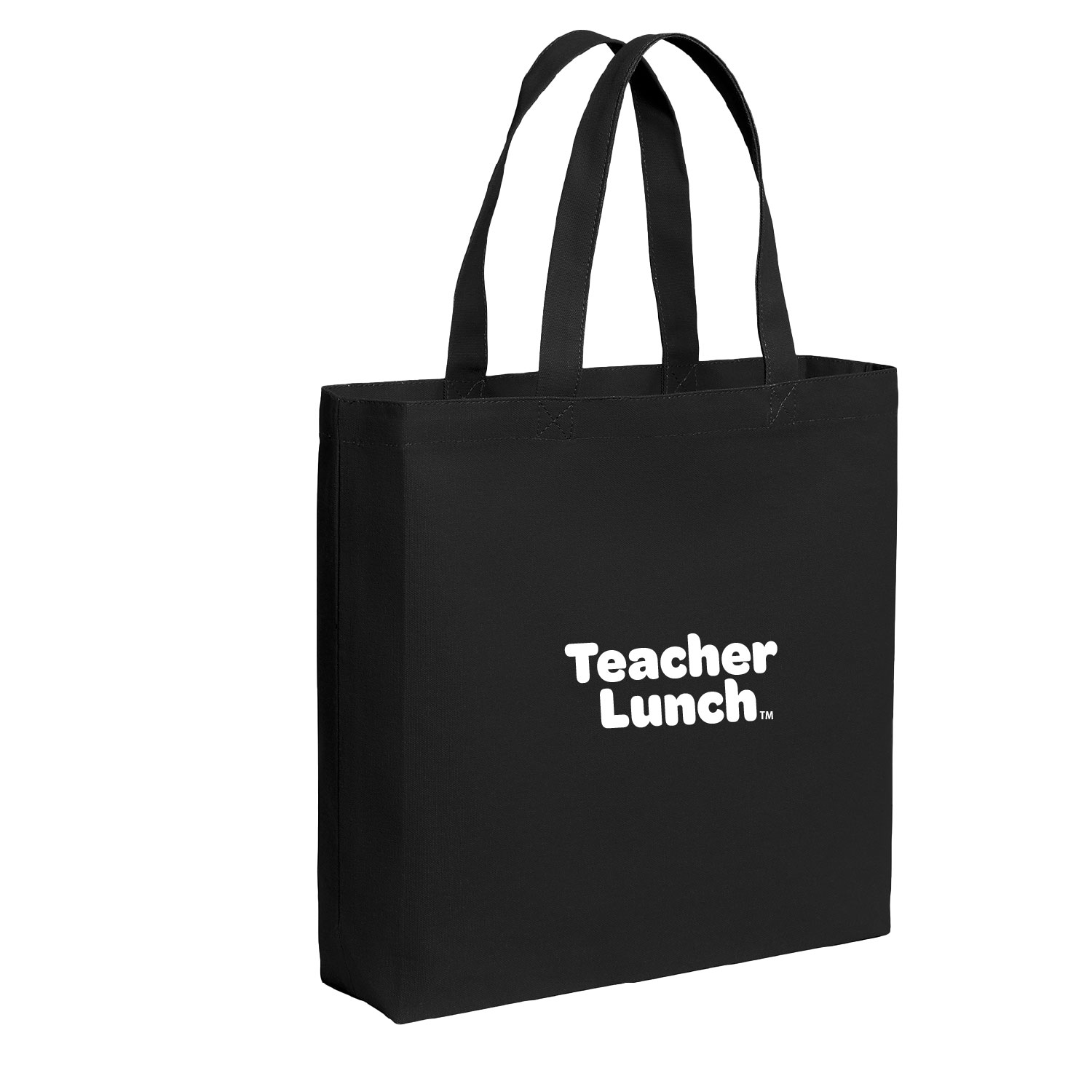 Teacher Lunch TM Official Merch Store: Cotton Canvas Tote - EMBROIDERED - Black