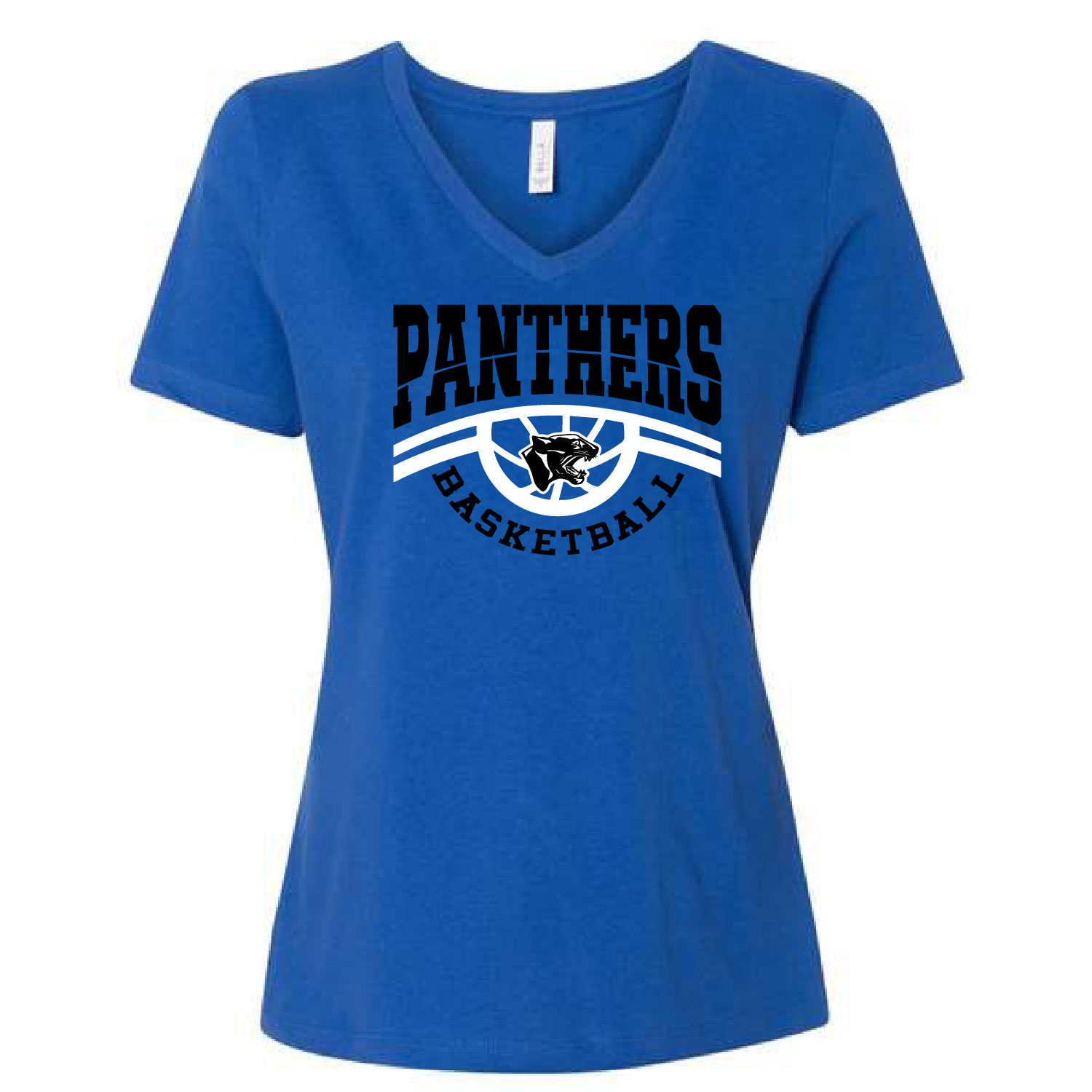 Panama Basketball – Ladies VNeck Short Sleeve Shirt – Royal product image