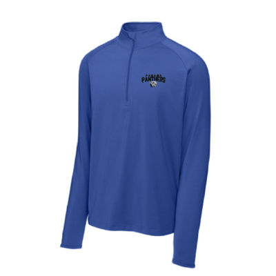 Panama Basketball – Poly/Spandex Quarter Zip – Royal- EMBROIDERED product image