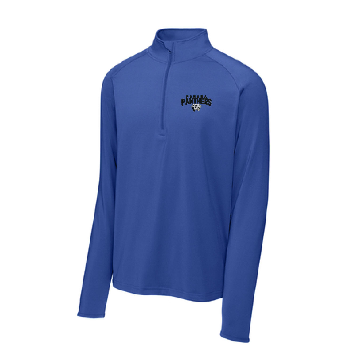Panama Basketball – Poly/Spandex Quarter Zip – Royal- EMBROIDERED product image