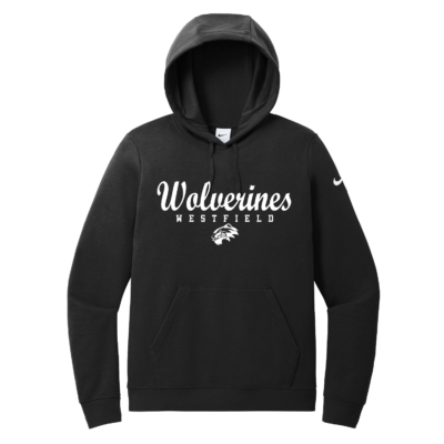 Westfield Basketball - NIKE Ladies Club Fleece Hooded Sweatshirt - Black