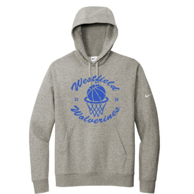 Westfield Basketball – NIKE Club Fleece Hooded Sweatshirt – Dark Gray Heather product image