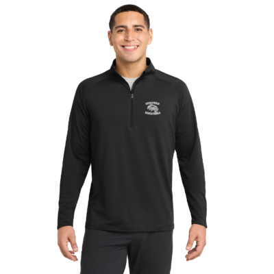 Westfield Basketball - Poly/Spandex Quarter Zip - EMBROIDERED - Black