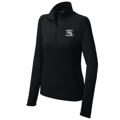 Westfield Basketball – Ladies Poly/Spandex Quarter Zip – EMBROIDERED – Black product image
