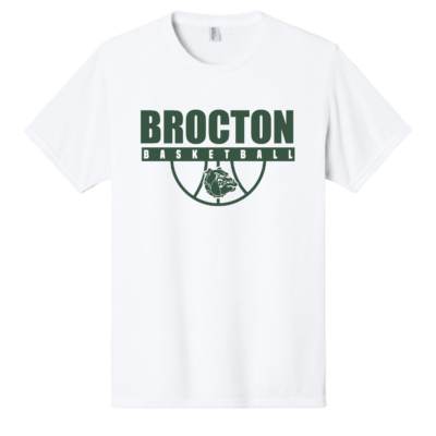 Brocton Basketball - Cotton Short Sleeve Shirt - White