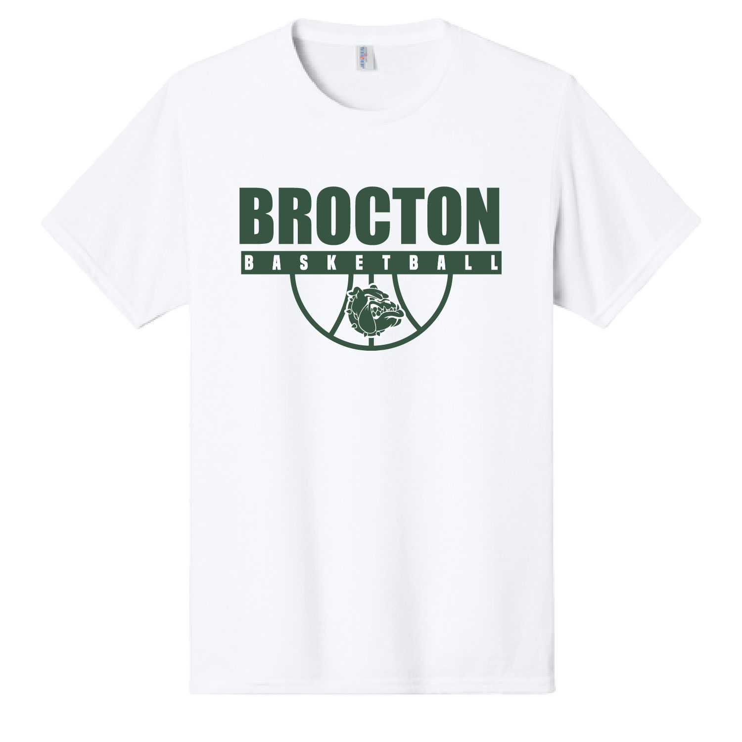 Brocton Basketball – Cotton Short Sleeve Shirt – White product image