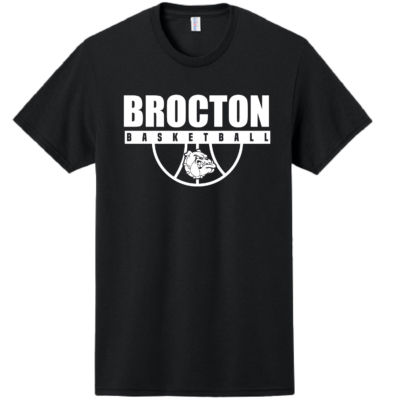 Brocton Basketball - Cotton Short Sleeve Shirt - Black