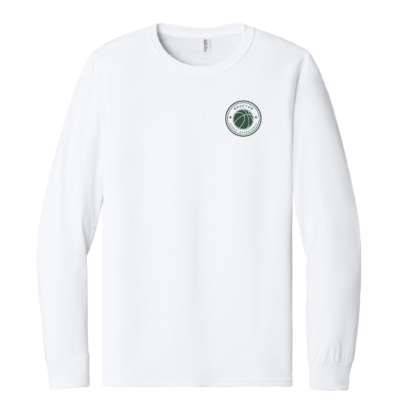 Brocton Basketball - Cotton Long Sleeve Shirt - White