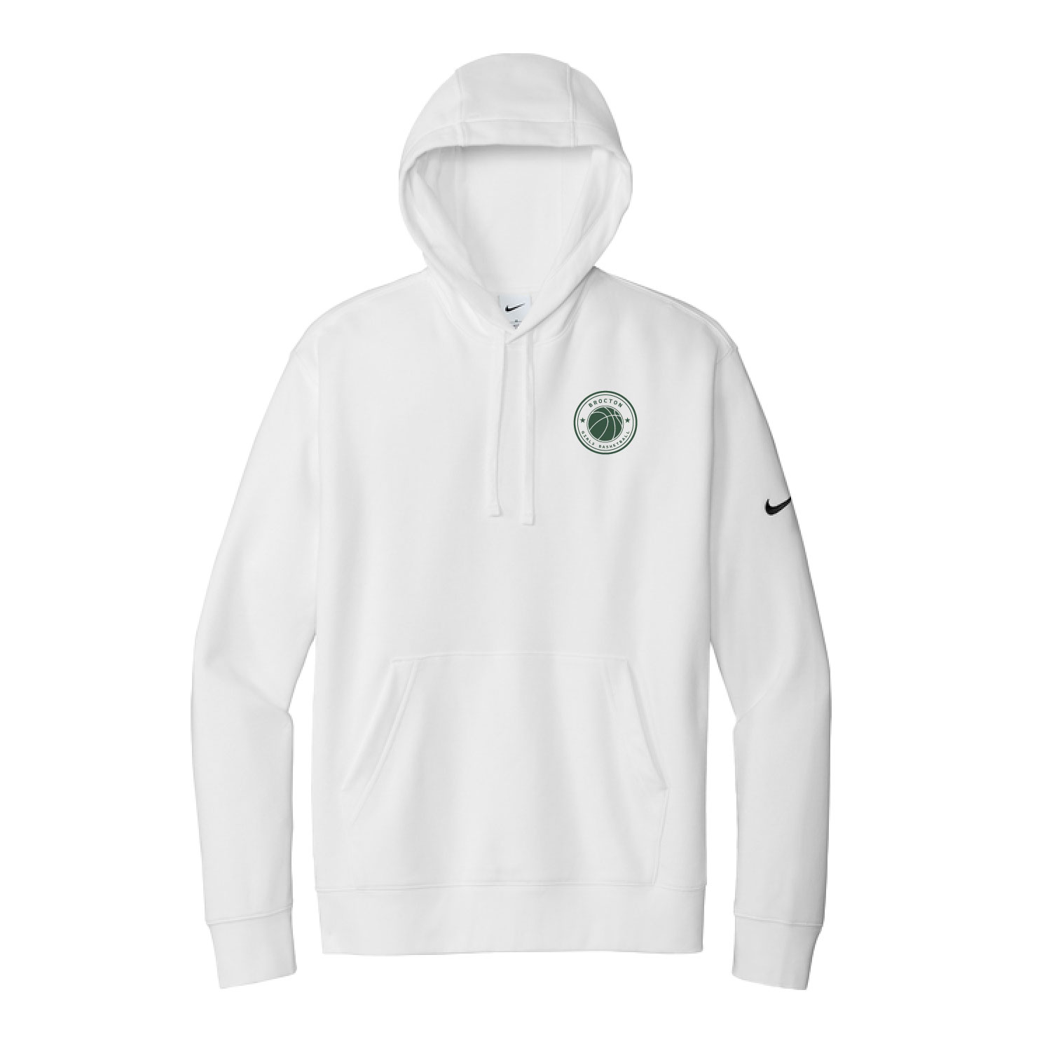Brocton Basketball – Nike Club Fleece Swoosh Pullover Hoodie – White product image