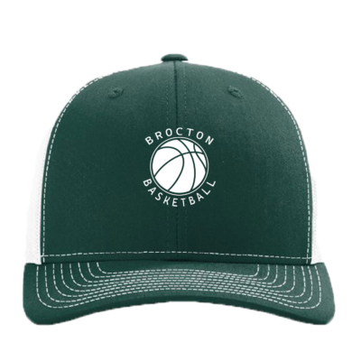 Brocton Basketball - Richardson Cap - Dark Green/White - Embroidered