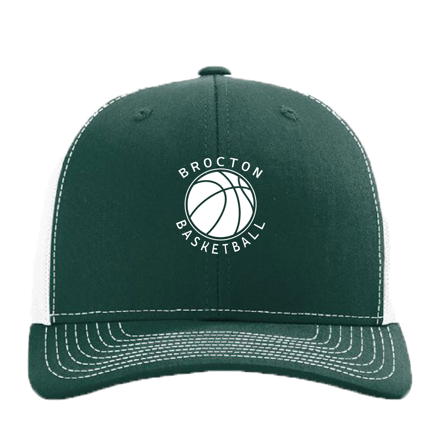 Brocton Basketball – Richardson Cap – Dark Green/White – Embroidered product image