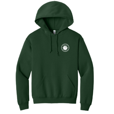 Brocton Basketball - Cotton Hooded Sweatshirt - Forest Green