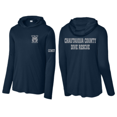 CCWET DIVE TEAM – Poly Long Sleeve Hoodie – True Navy product image