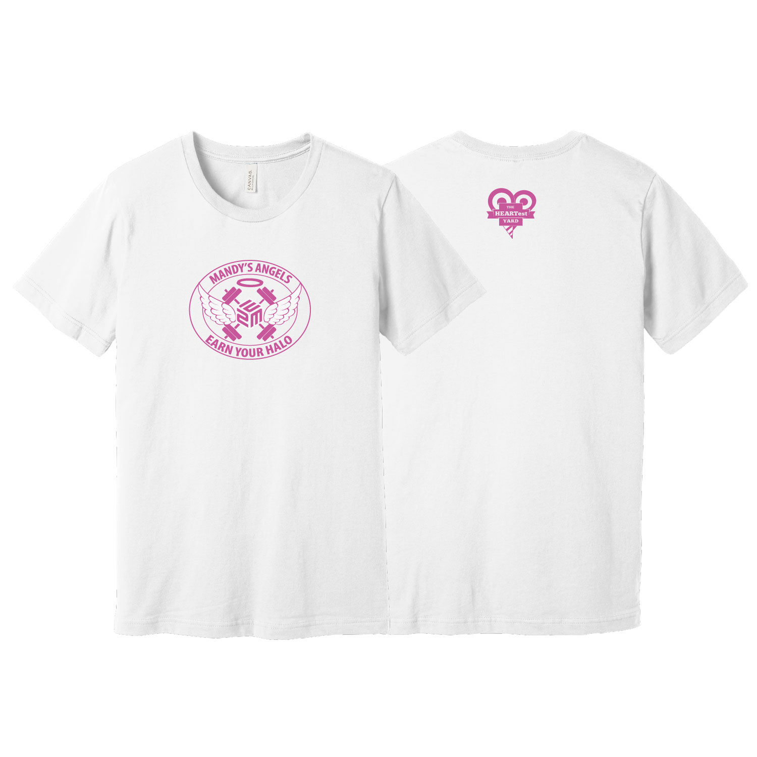 February Flash Sale Heartest Yard – Bella Ring Spun Cotton Short Sleeve Shirt – White product image