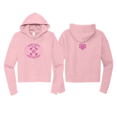 February Flash Sale Heartest Yard – Ladies Ring Spun Crop Hooded Sweatshirt – Wisteria product image