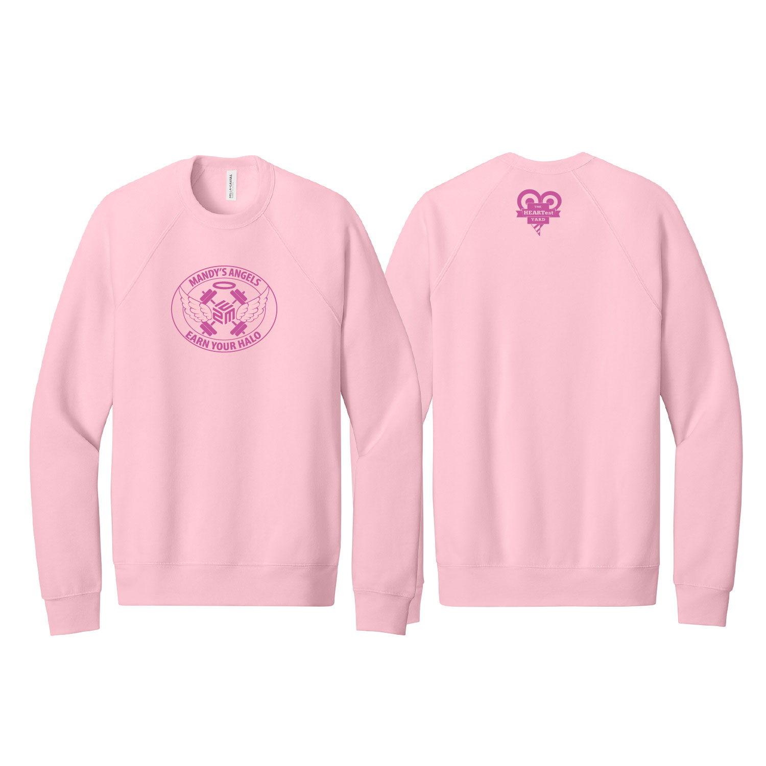 February Flash Sale Heartest Yard - Unisex Crew Sweatshirt- Pink - Image 2