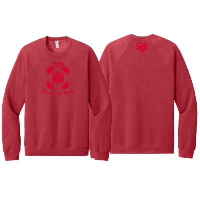 February Flash Sale Heartest Yard – Unisex Crew Sweatshirt – Heather Red product image
